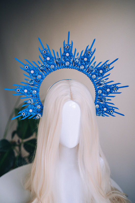 Blue Halo Crown Tiara