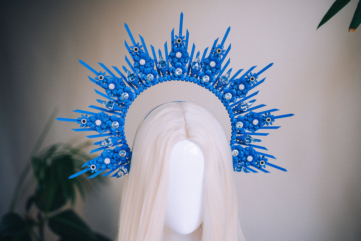 Blue Halo Crown Tiara