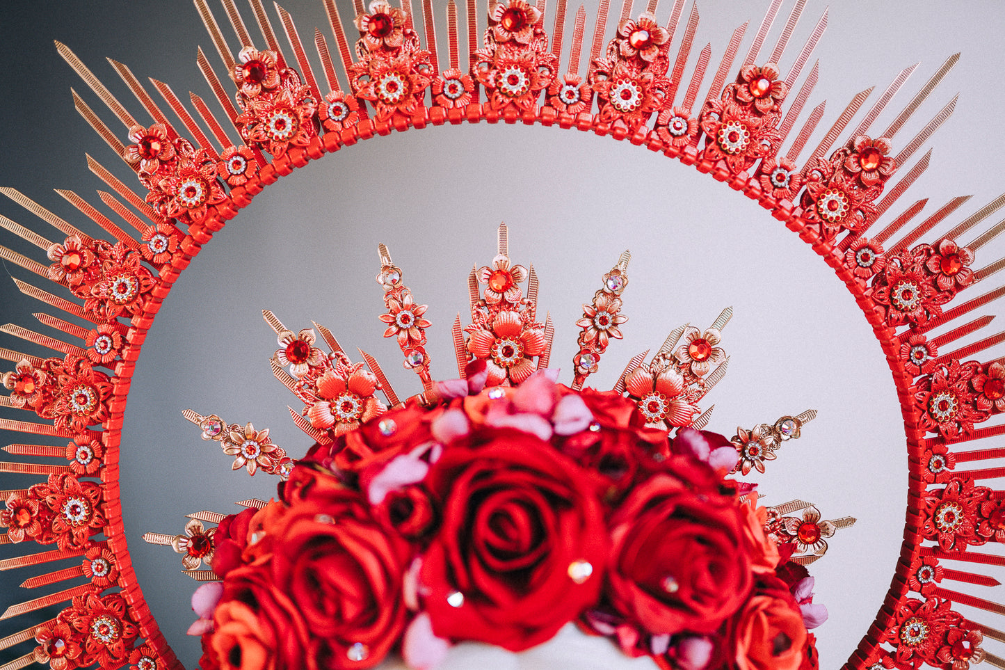 Red Halo Crown Valentine Day Jewels