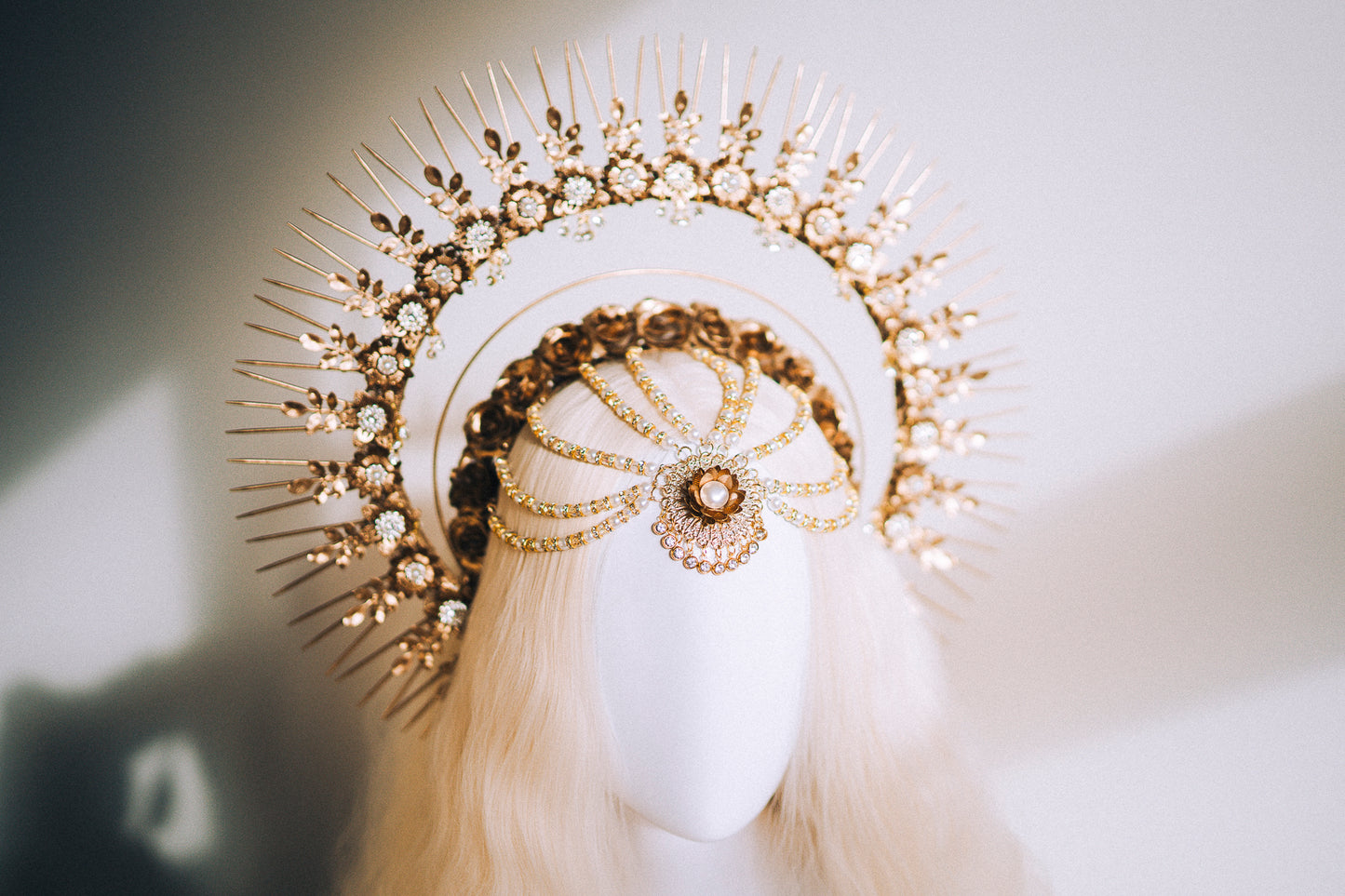 Sun Crown Celestial Wedding Headpiece
