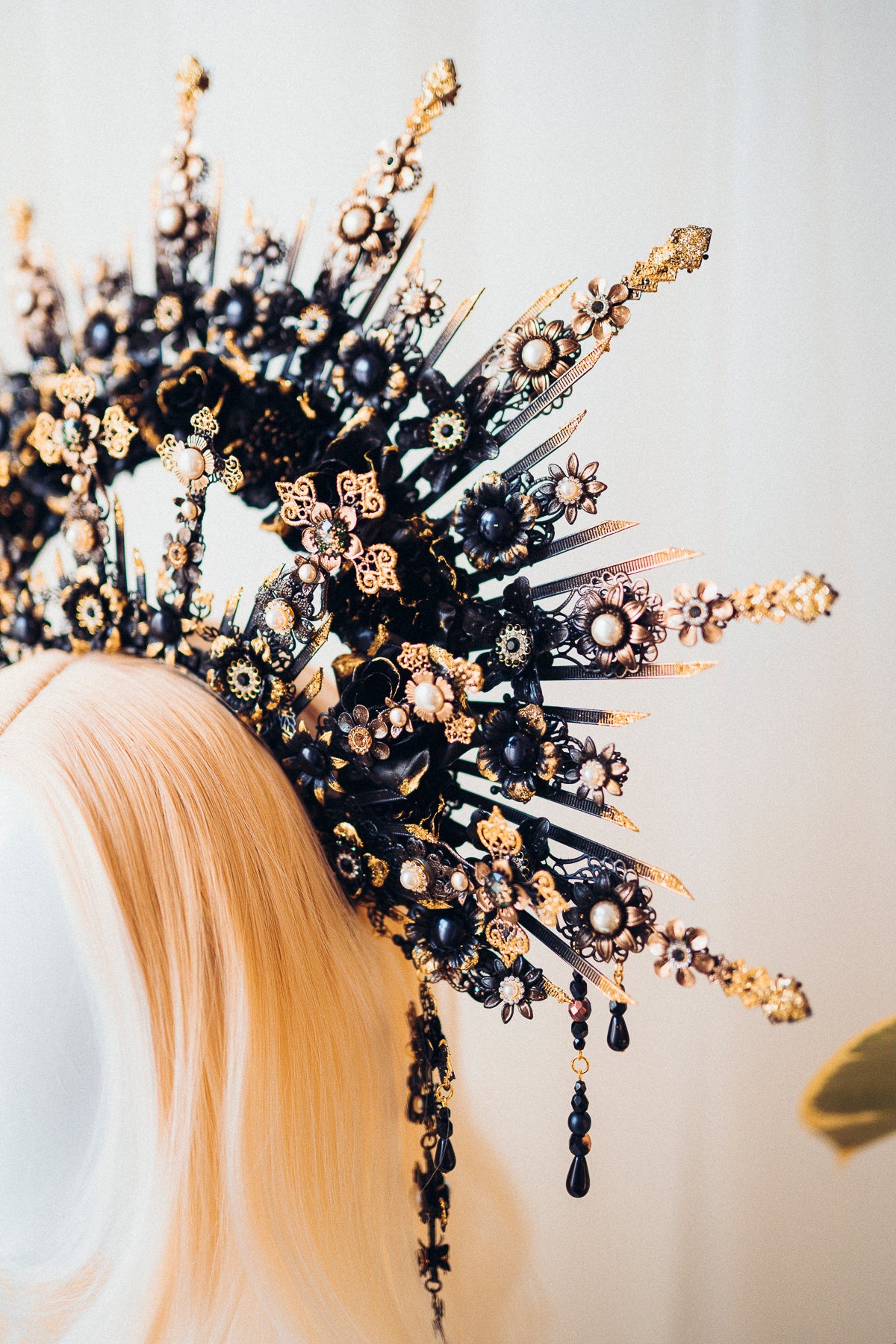 Gold-Black Halo Crown Madonna Collection