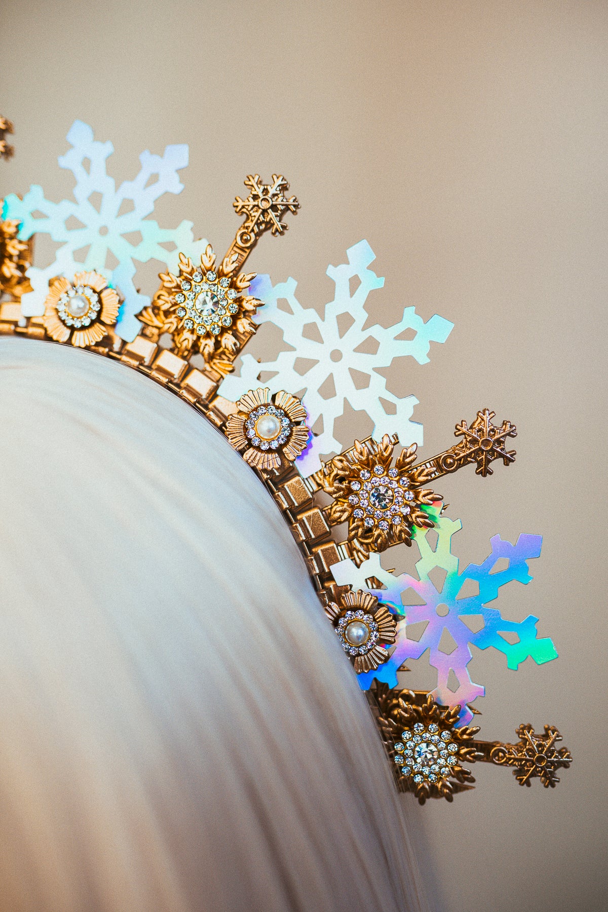 Snowflake Halo Crown Winter Tiara