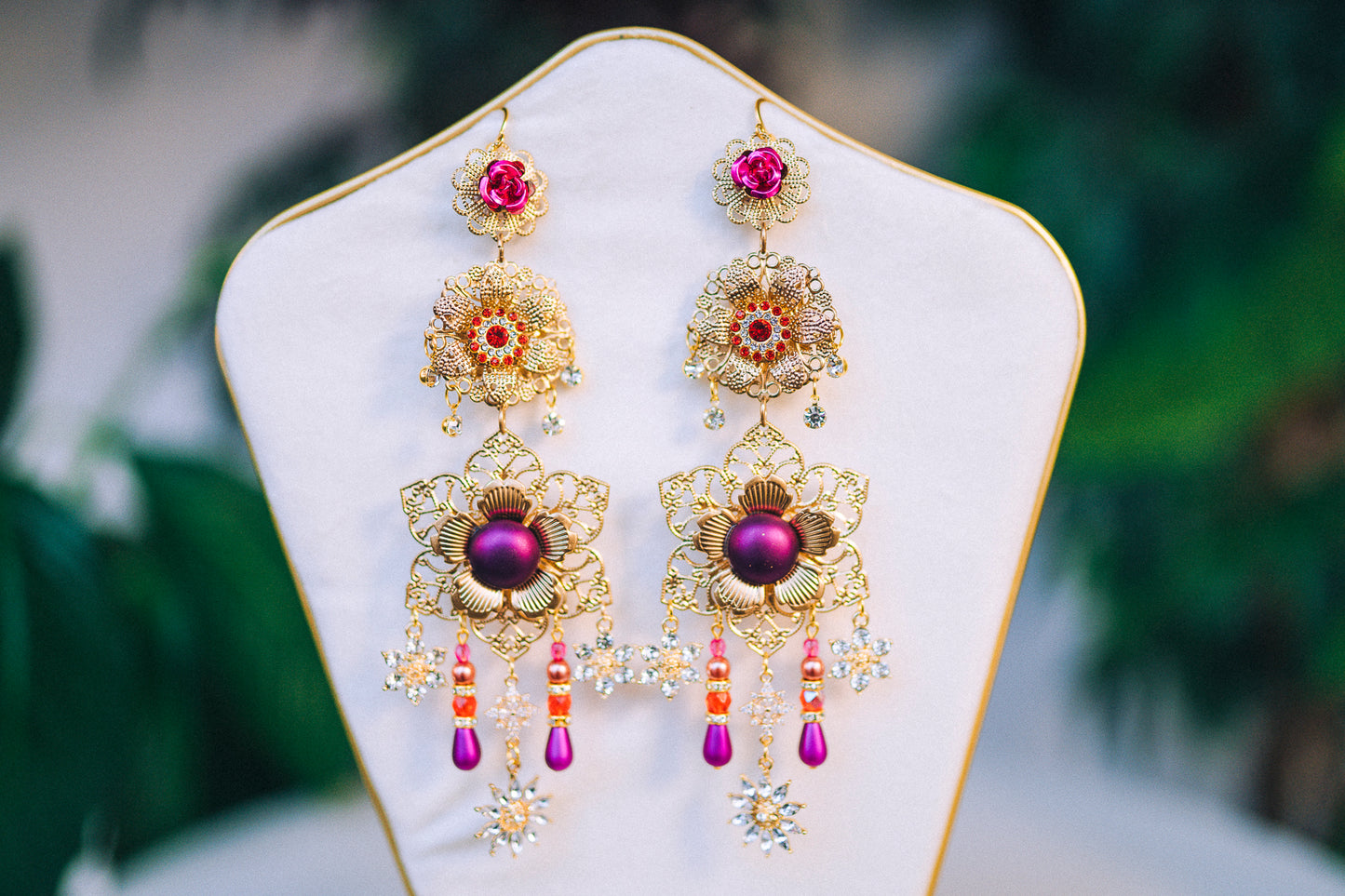 Romantic Flower Earrings Celestial Floral Jewellery