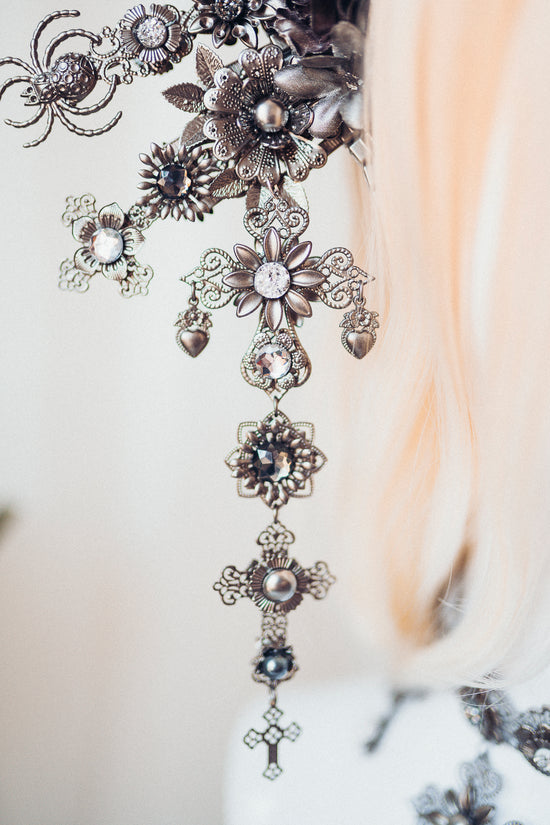 Silver Halo Crown Madonna Collection