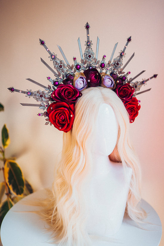 Flower Halo Crown Red