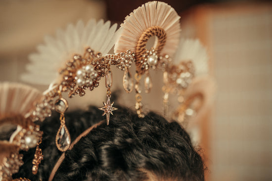 Beige Halo Crown Boho Collection