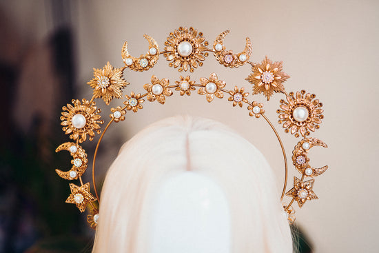 Angel Sun Crown Halo Headpiece Wedding Headband