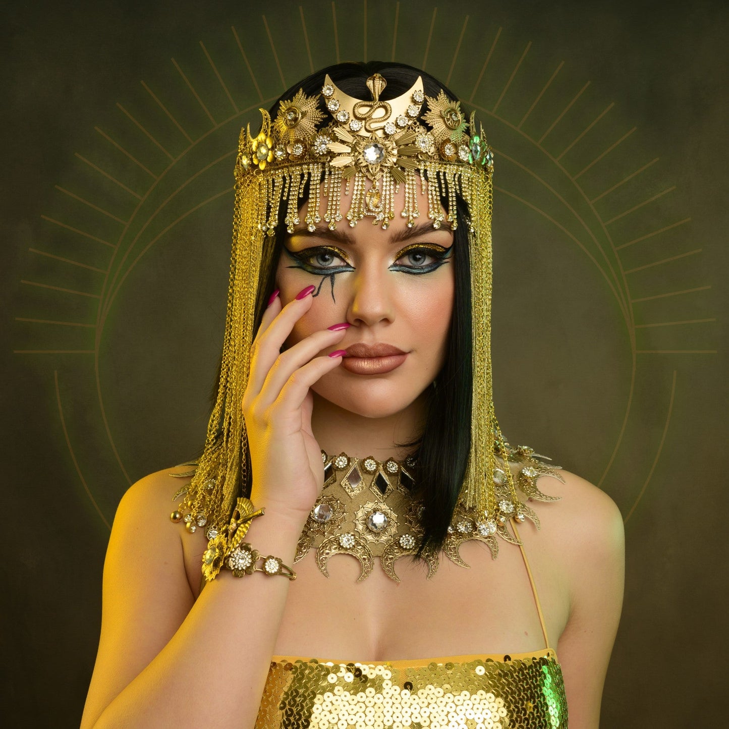 Cleopatra Collection by Carbickova Crowns – handcrafted Egyptian-inspired crowns and luxury statement jewelry