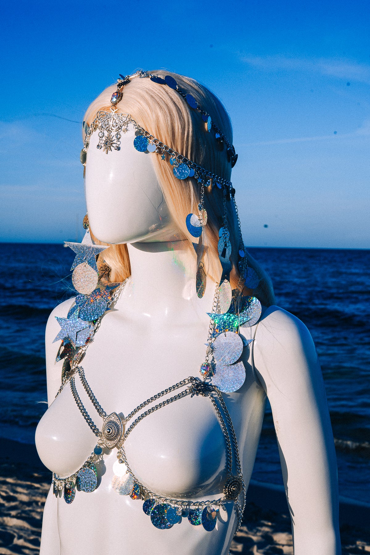 Celestial Star Bra Harness Festival Body Jewelry