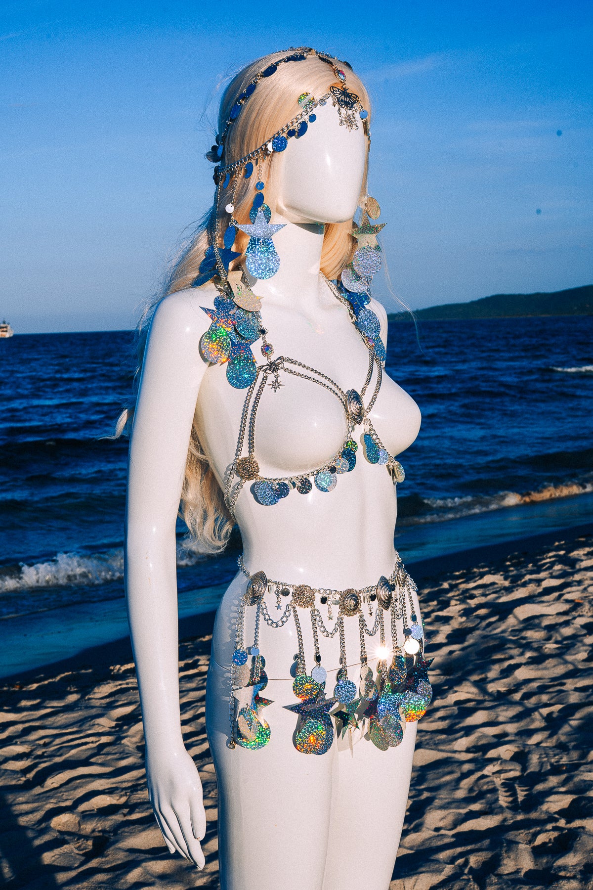 Celestial Star Bra Harness Festival Body Jewelry