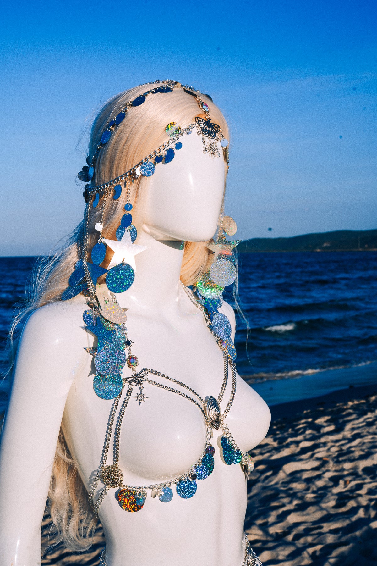 Celestial Star Bra Harness Festival Body Jewelry