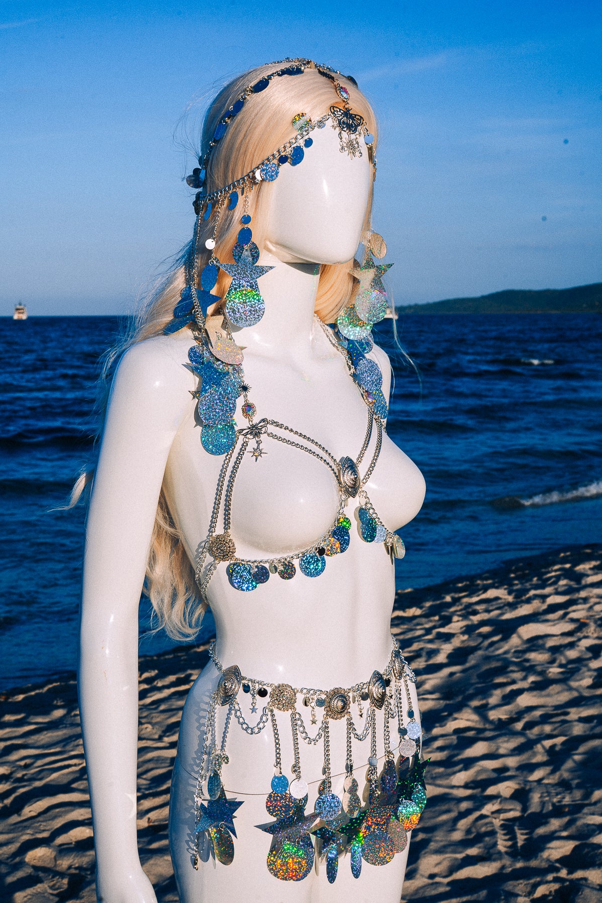 Celestial Star Bra Harness Festival Body Jewelry