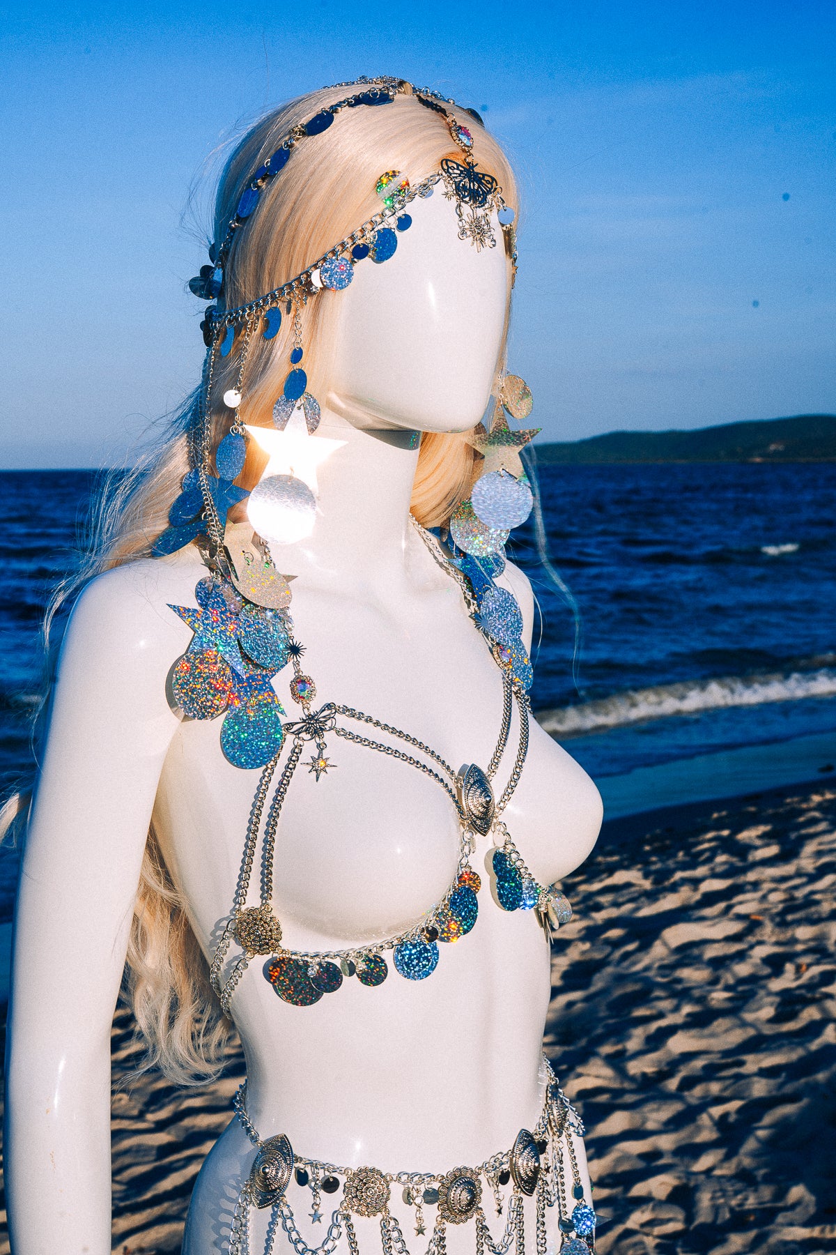 Celestial Star Bra Harness Festival Body Jewelry