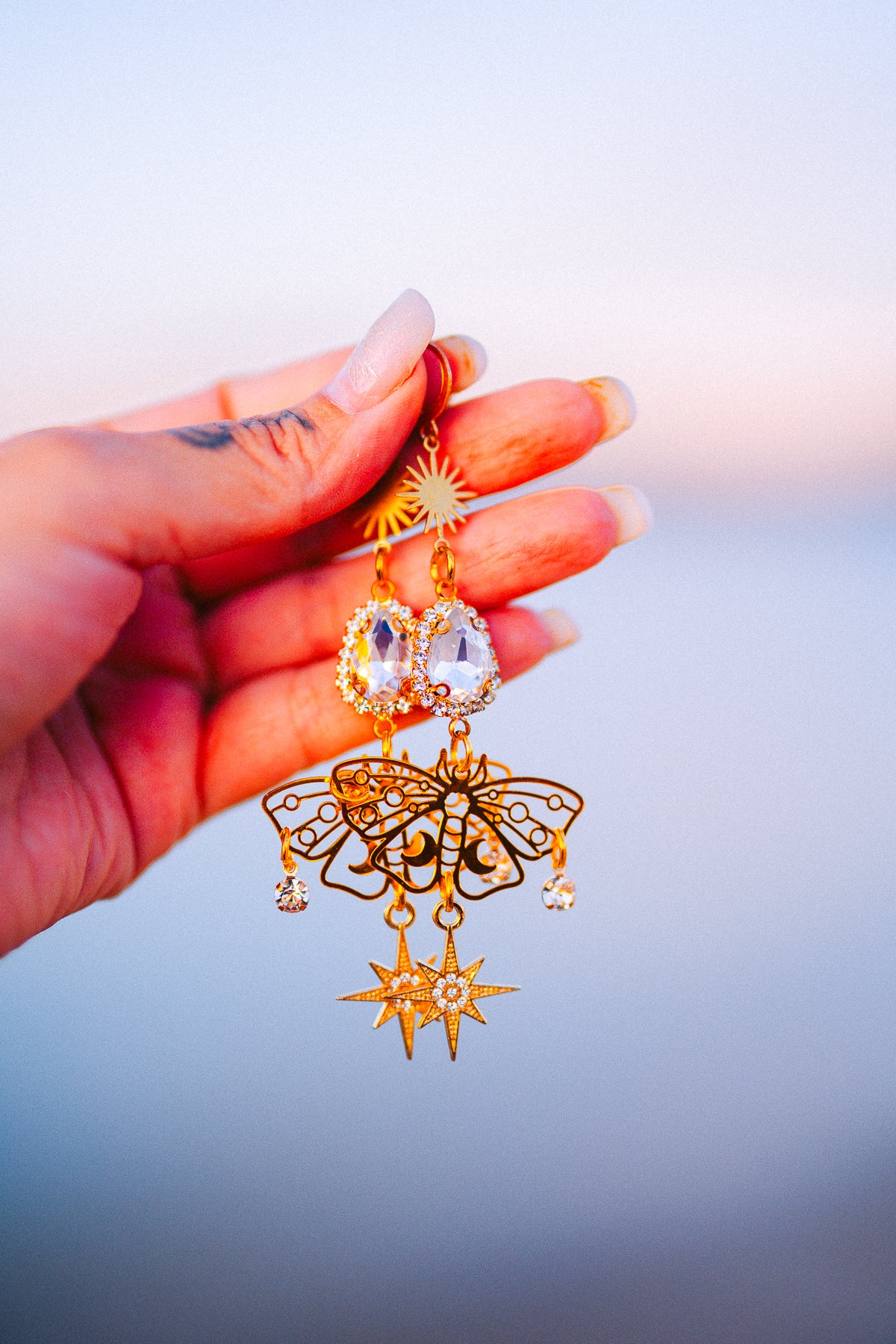 Celestial Sun Goddess Chest Harness Gold Festival Body Chain