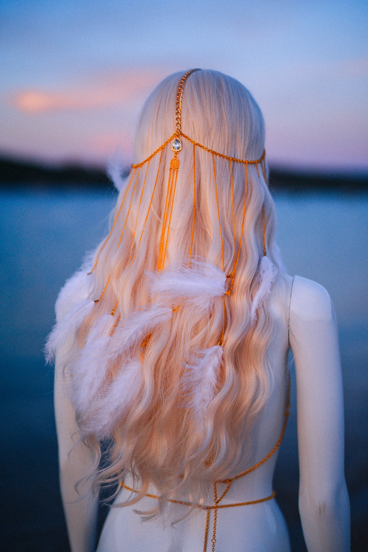 Celestial Sun Goddess Chest Harness Gold Festival Body Chain