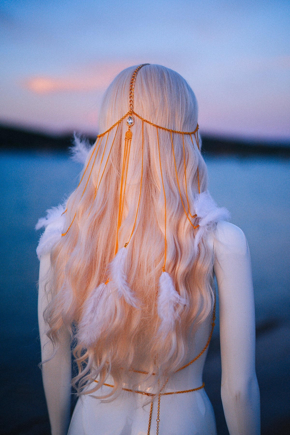Celestial Sun Goddess Chest Harness Gold Festival Body Chain