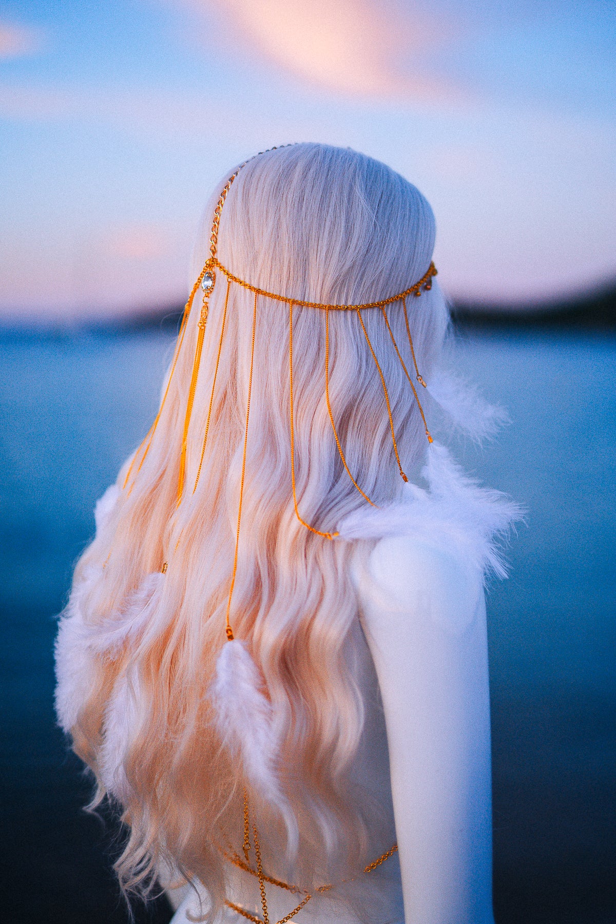 Celestial Sun Goddess Chest Harness Gold Festival Body Chain