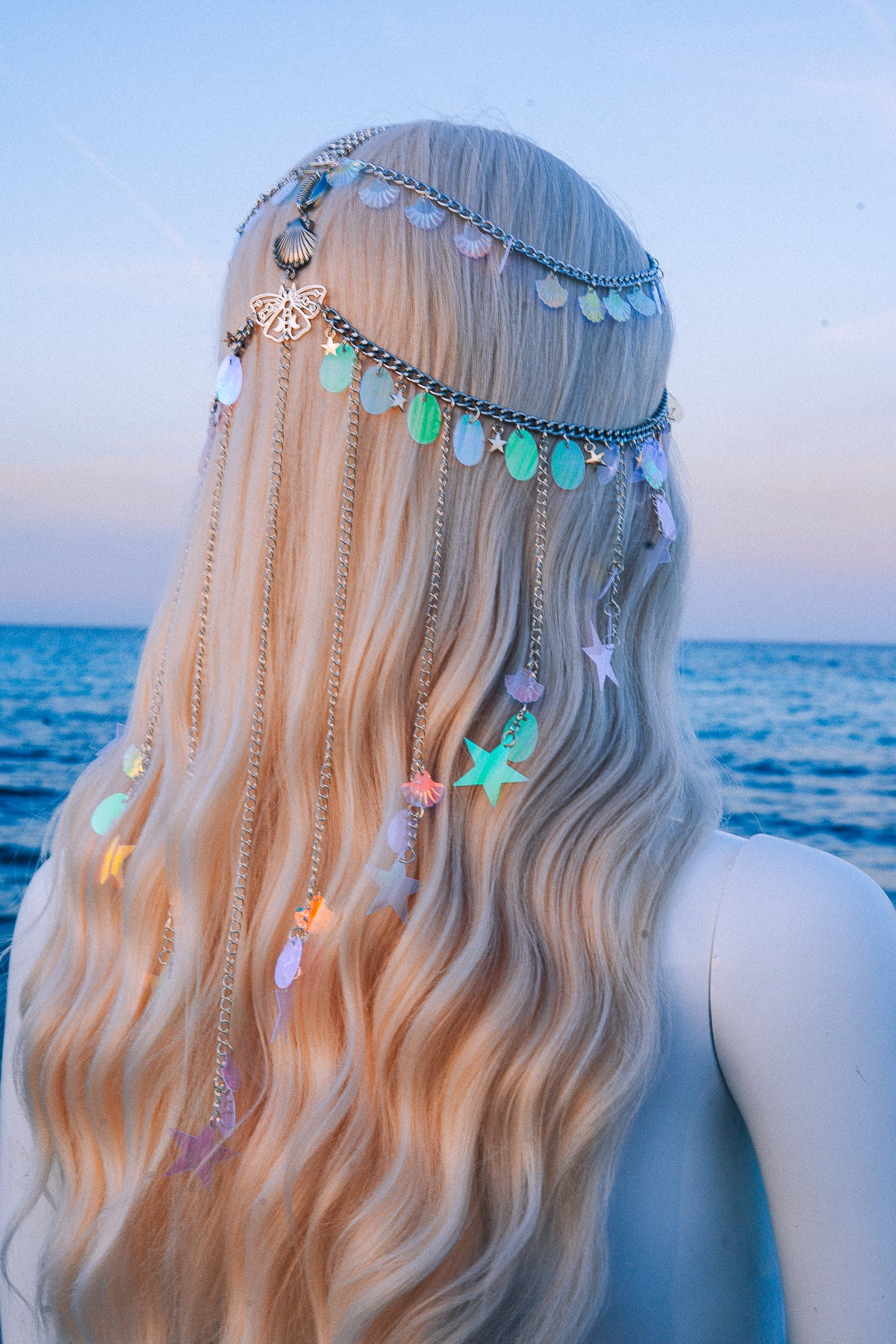 Celestial Festival Headpiece Star Hair Chain Beach Goddess Crown