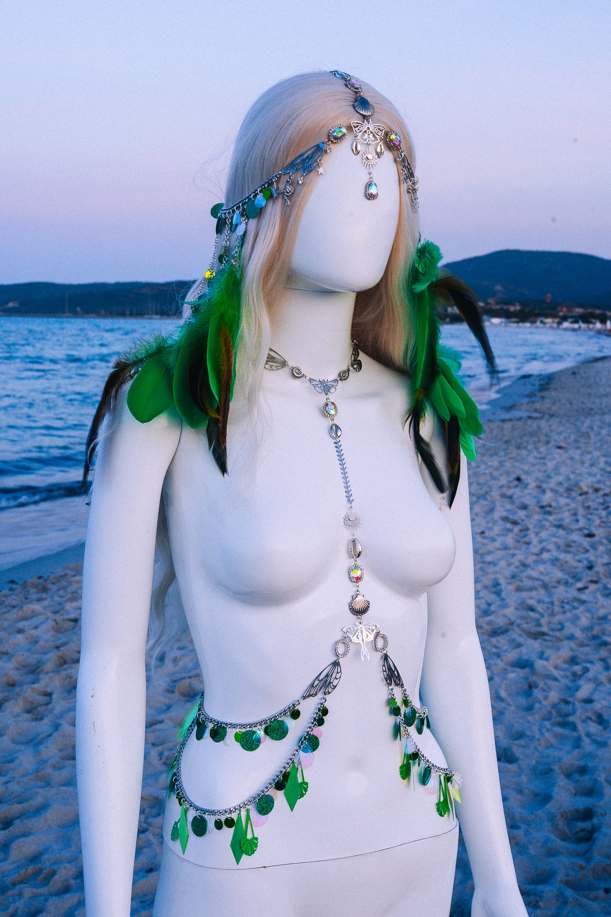 Celestial Festival Harness Beach Goddess Body Chain Costume
