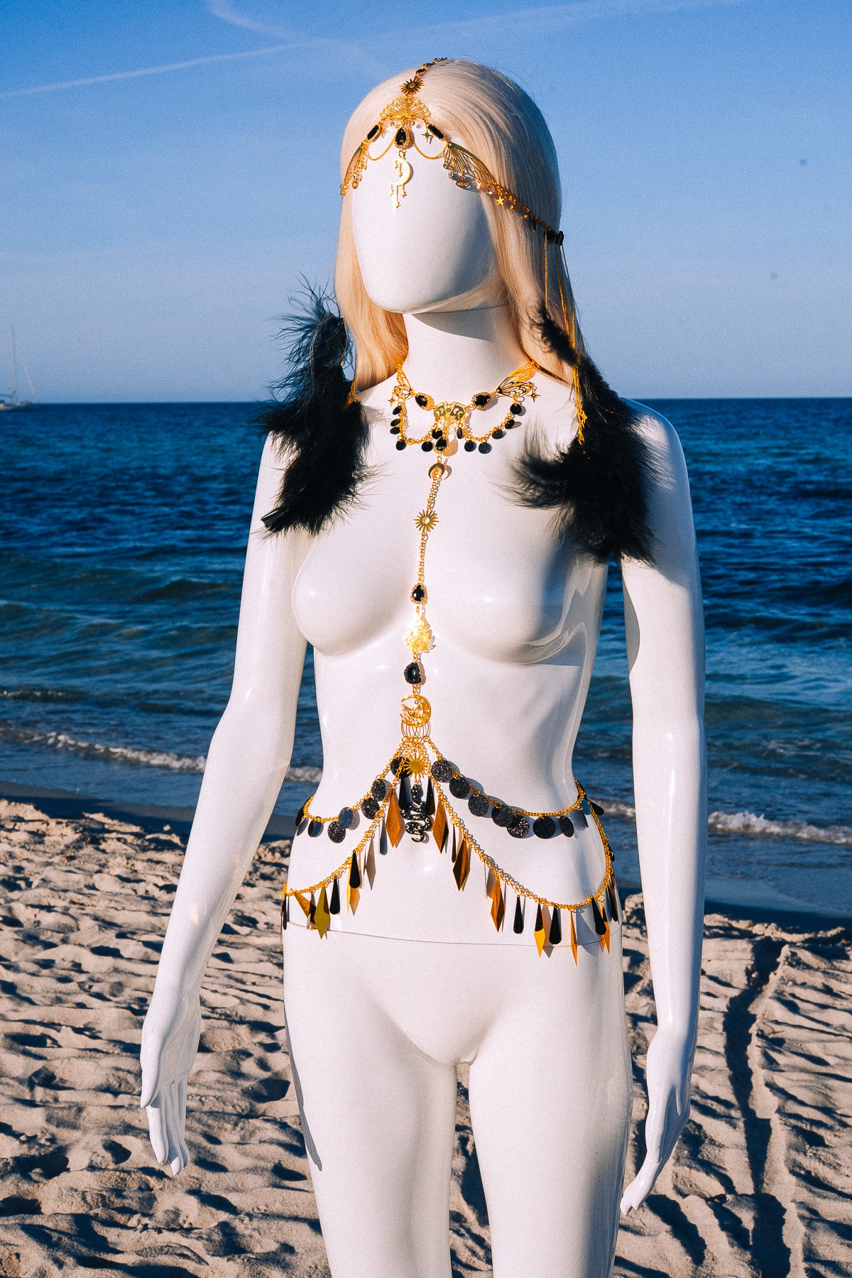 Celestial Moon Harness Festival Body Jewelry Goddess Harness