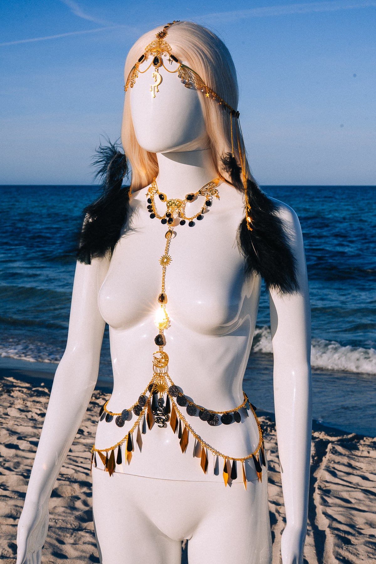 Celestial Moon Harness Festival Body Jewelry Goddess Harness