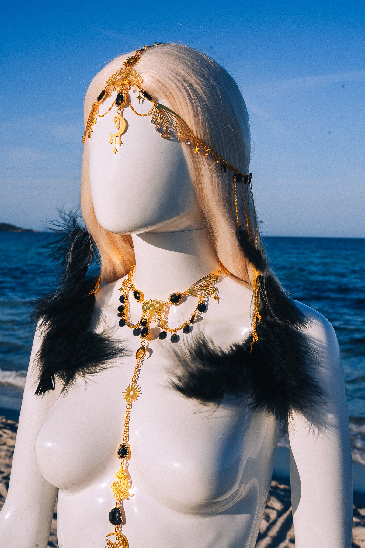 Celestial Moon Harness Festival Body Jewelry Goddess Harness