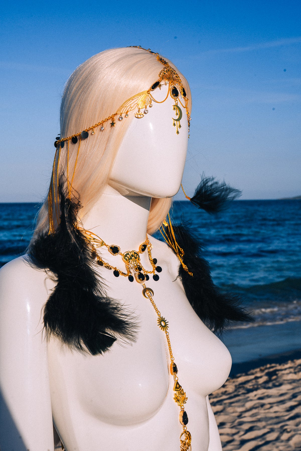 Celestial Moon Harness Festival Body Jewelry Goddess Harness