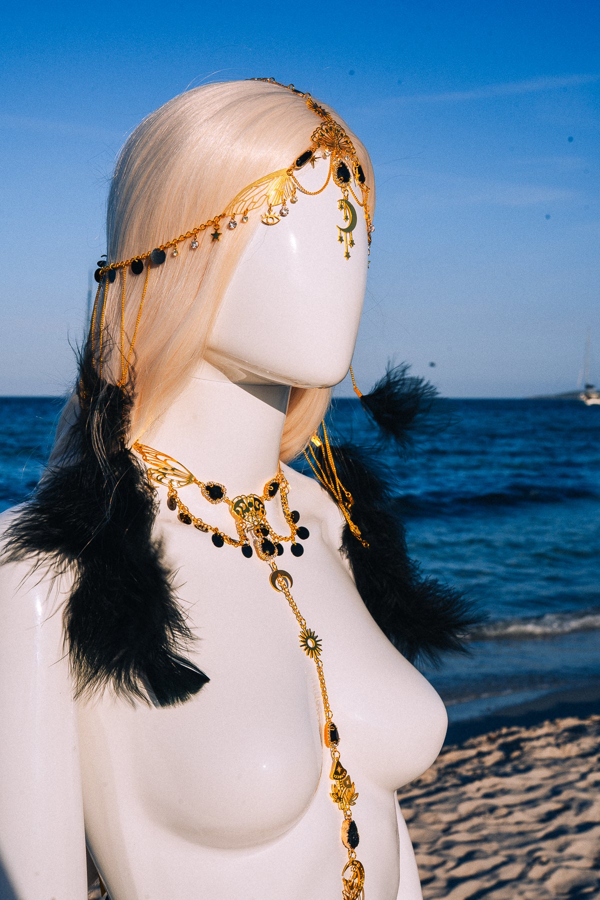 Celestial Moon Harness Festival Body Jewelry Goddess Harness