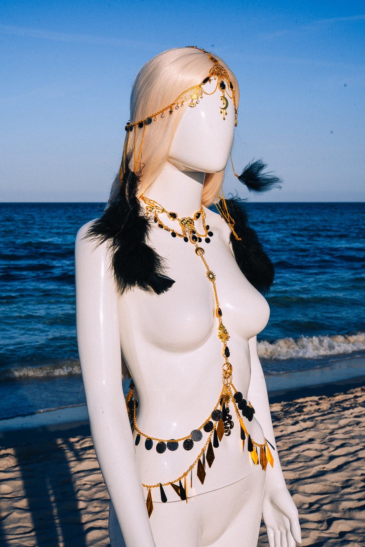 Celestial Moon Harness Festival Body Jewelry Goddess Harness