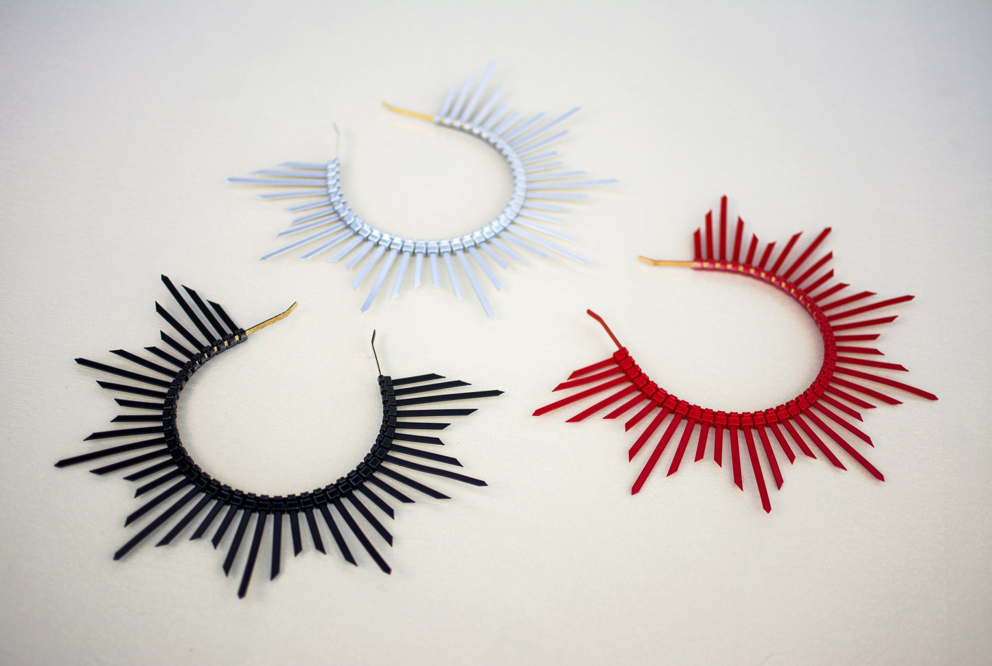 Red Spiked Halo Crown, Gothic Headpiece, Costume Accessory, Rave Style Headband, Festival Outfit, Halloween Costume Crown