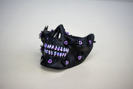 Black skull mask, Skeleton costume, Burning man, Festival accessories, Skull, Festival Muzzle, Halloween, Festival jewellery, Rave outfit