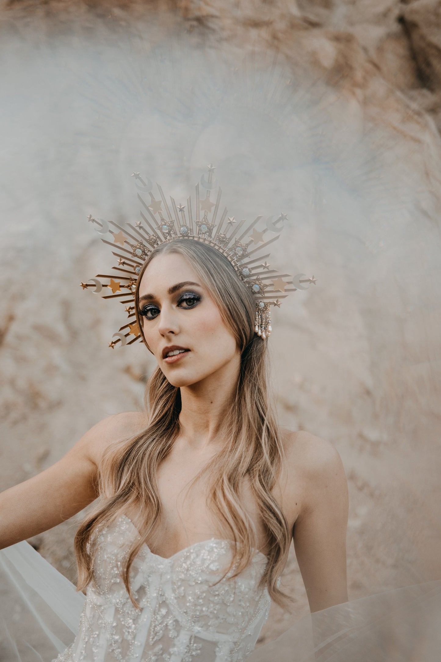 Sun Moon child Halo, Halo, Halo Crown, Halo Headpiece, Halo Headband, Halo Headlights, Crown, Gold Halo, Headpiece, Wedding Crown,Boho Stars