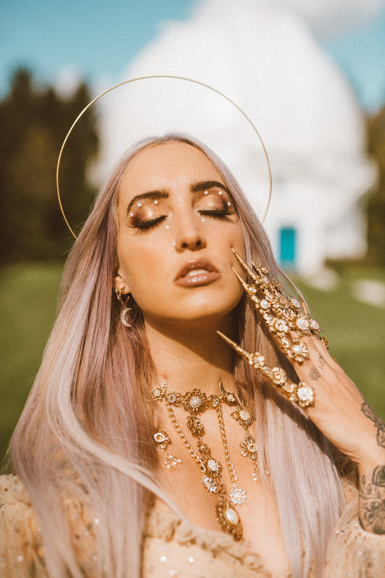 Rose gold crown, Bridal headpiece, Wedding crown, Fairy crown, Halloween, Bridal crown, Halo crown, Wedding hair accessories