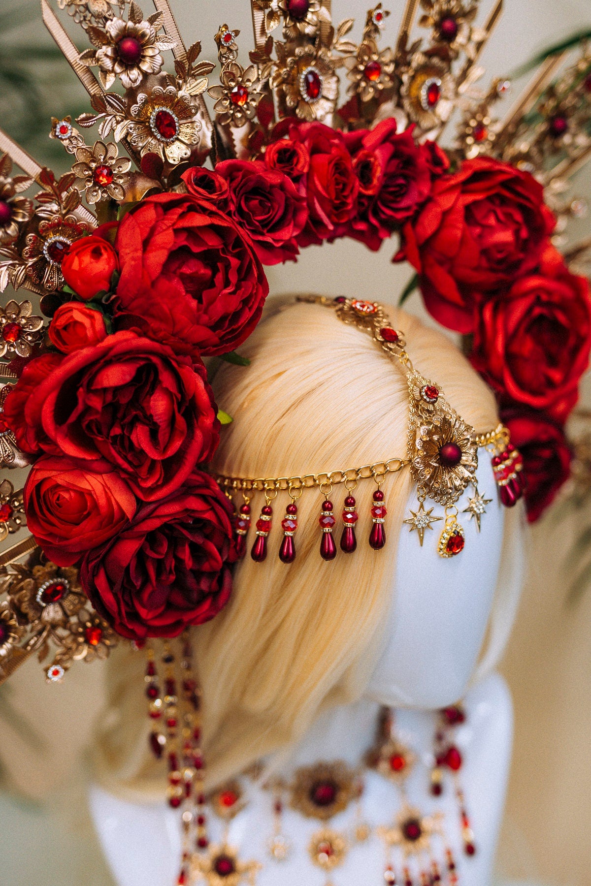 Flower Halo, Sun Jewellery, Moon child, Halo Headpiece, Halo Crown, Halo Headlights, Crown, Celestial, Headpiece, Pregnancy Photo, Goddess