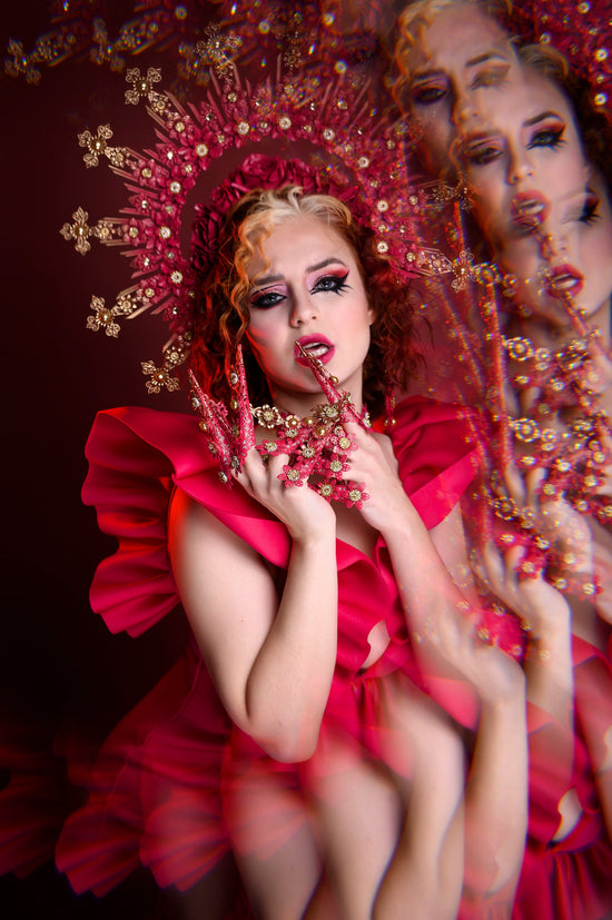 Red Finger Claw 1 piece, Paw up, Nails Jewellery, Red Finger Jewellery, Photo props, Red bracelet, Madonna Collection