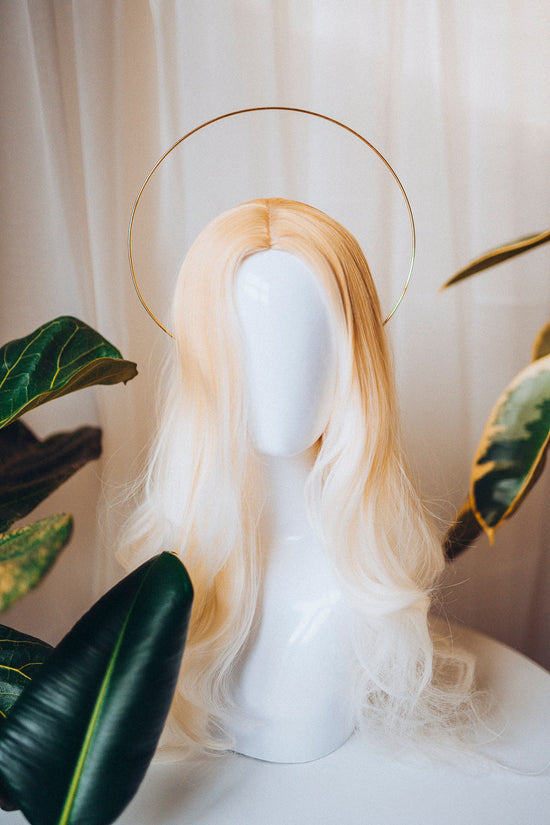 Gold halo crown, Bridal headpiece, Wedding crown, Fairy crown, Halloween, Bridal crown, Halo crown, Gold crown, Wedding hair accessories