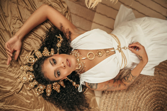 Golden Crown, Wedding Headpiece, Regal Halo, Pearl Tiara, Statement Crown, Bridal Crown, Gold Headpiece, Goddess Tiara, Festival Crown