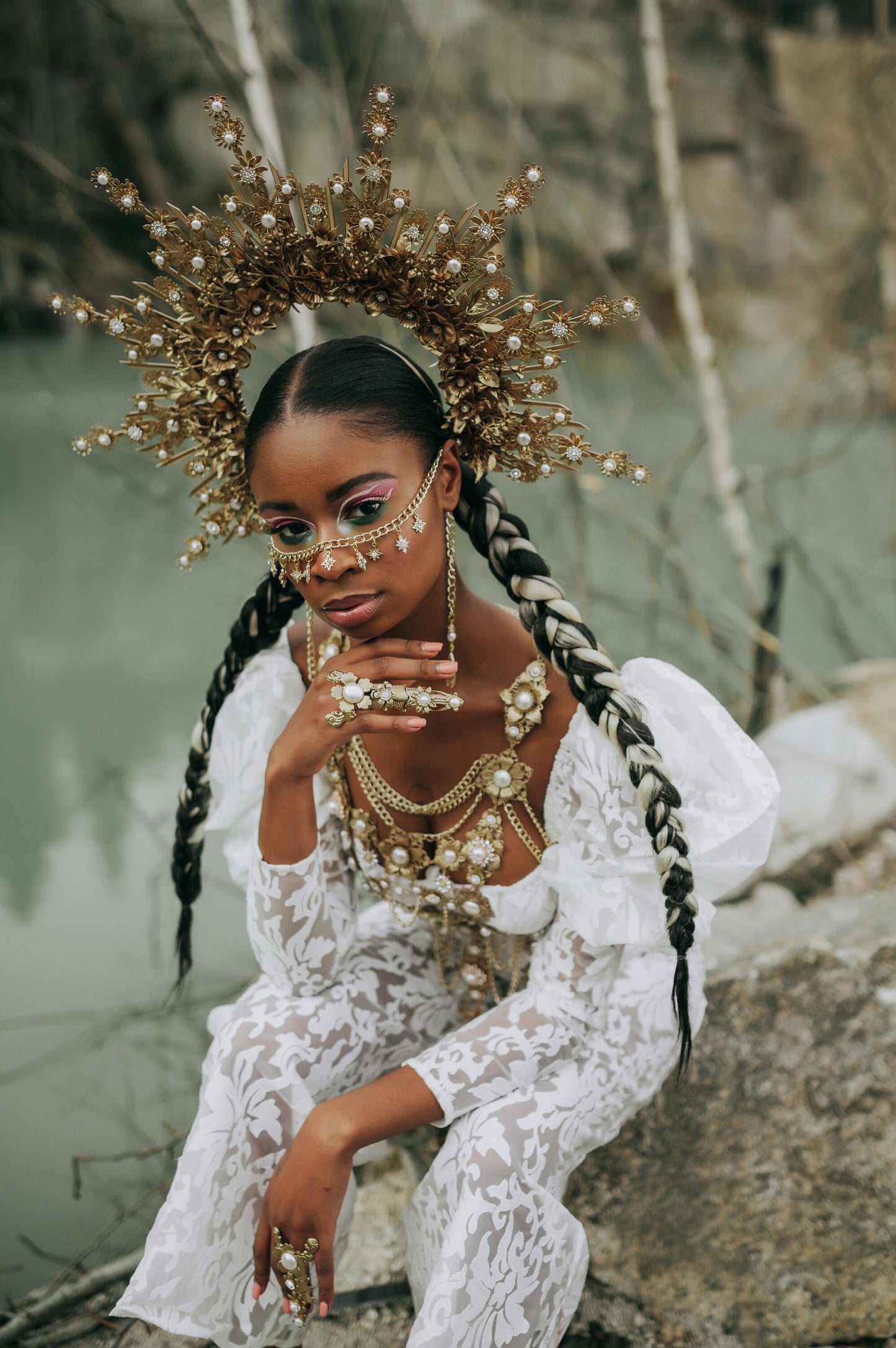 Flower Halo Crown, Halo Headpiece, Festival crown, Festival headpiece, Summer Outfit, Wedding Crown, Halo crown, Boho Wedding, Halo Headband