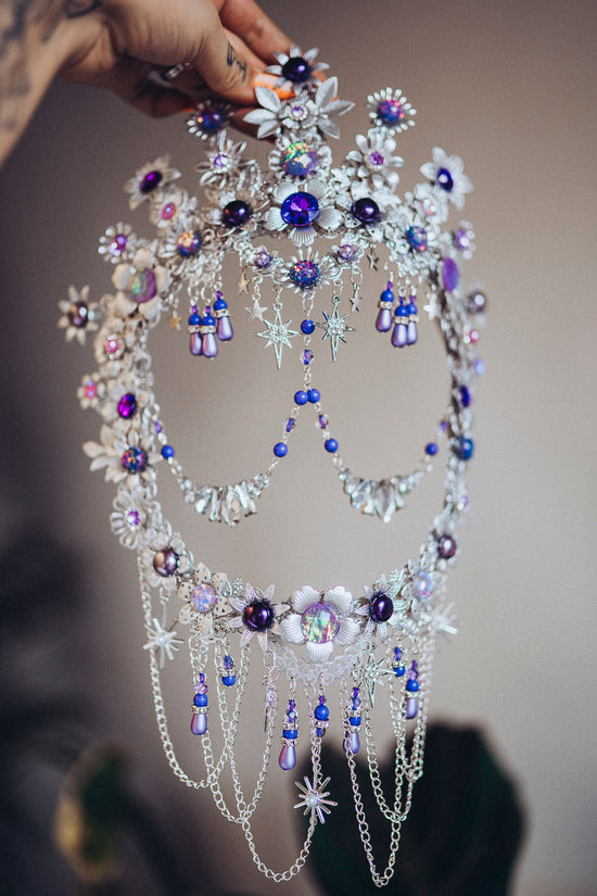 Glamour Face Mask, Photo Props, Burning man, Festival, Festival Fashion accessories, Costume Party, Halloween, Festival Crown, Rave outfit