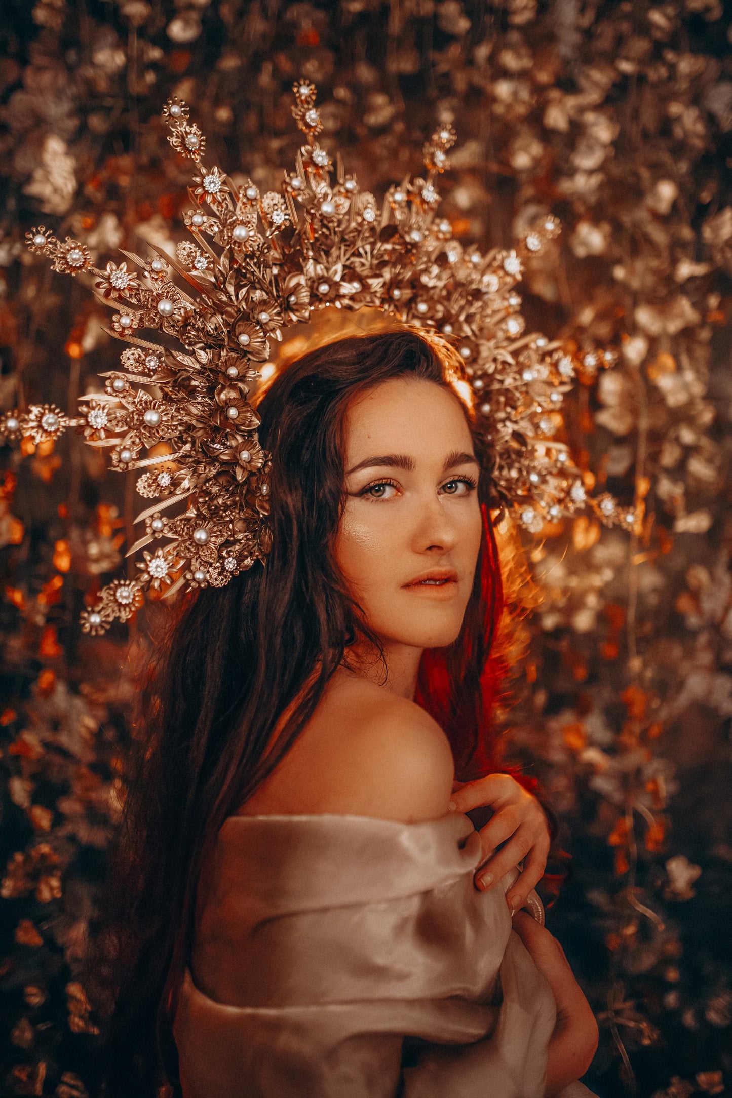 Flower Halo Crown, Halo Headpiece, Festival crown, Festival headpiece, Summer Outfit, Wedding Crown, Halo crown, Boho Wedding, Halo Headband