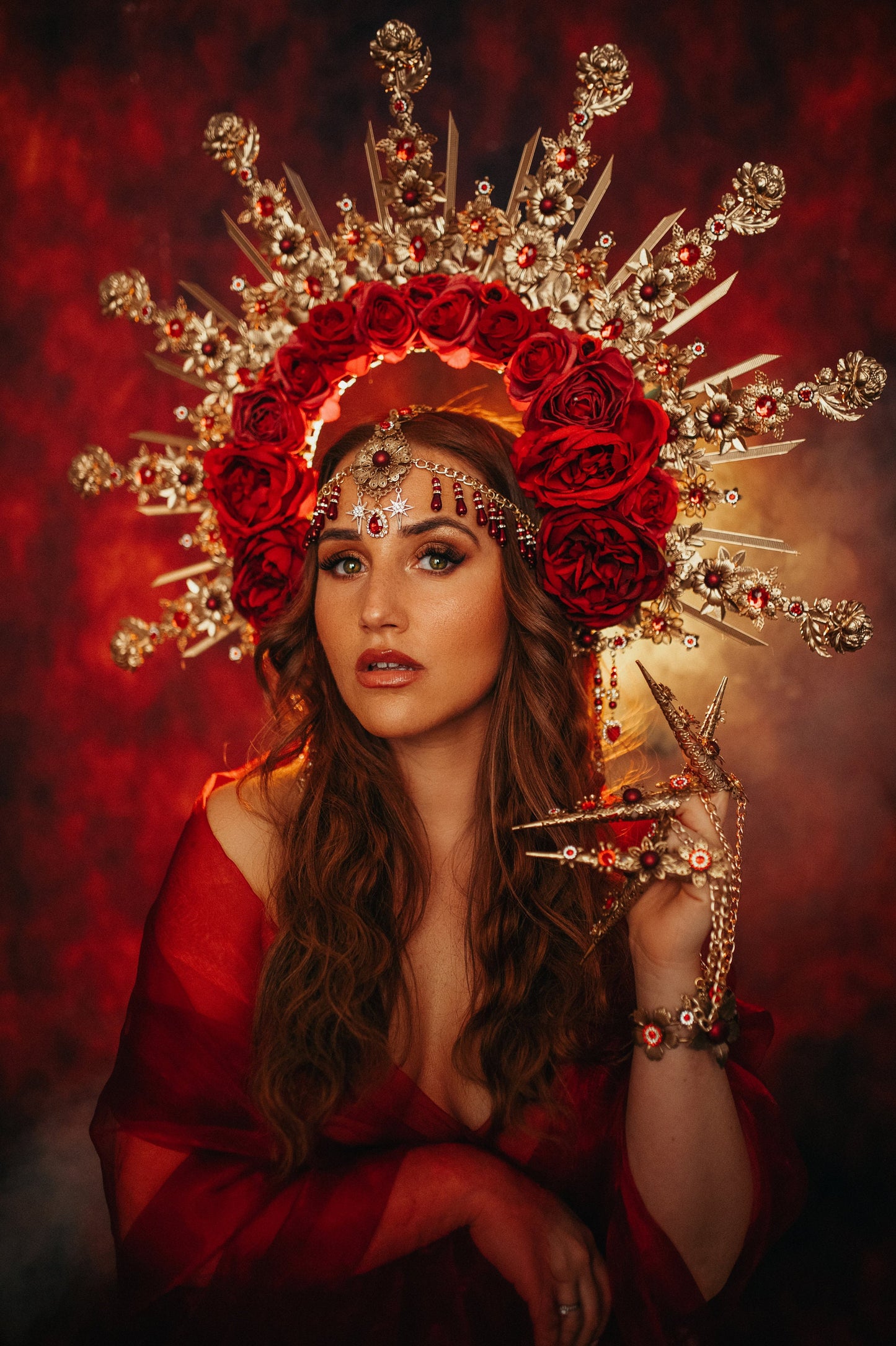 Flower Halo, Sun Jewellery, Moon child, Halo Headpiece, Halo Crown, Halo Headlights, Crown, Celestial, Headpiece, Pregnancy Photo, Goddess