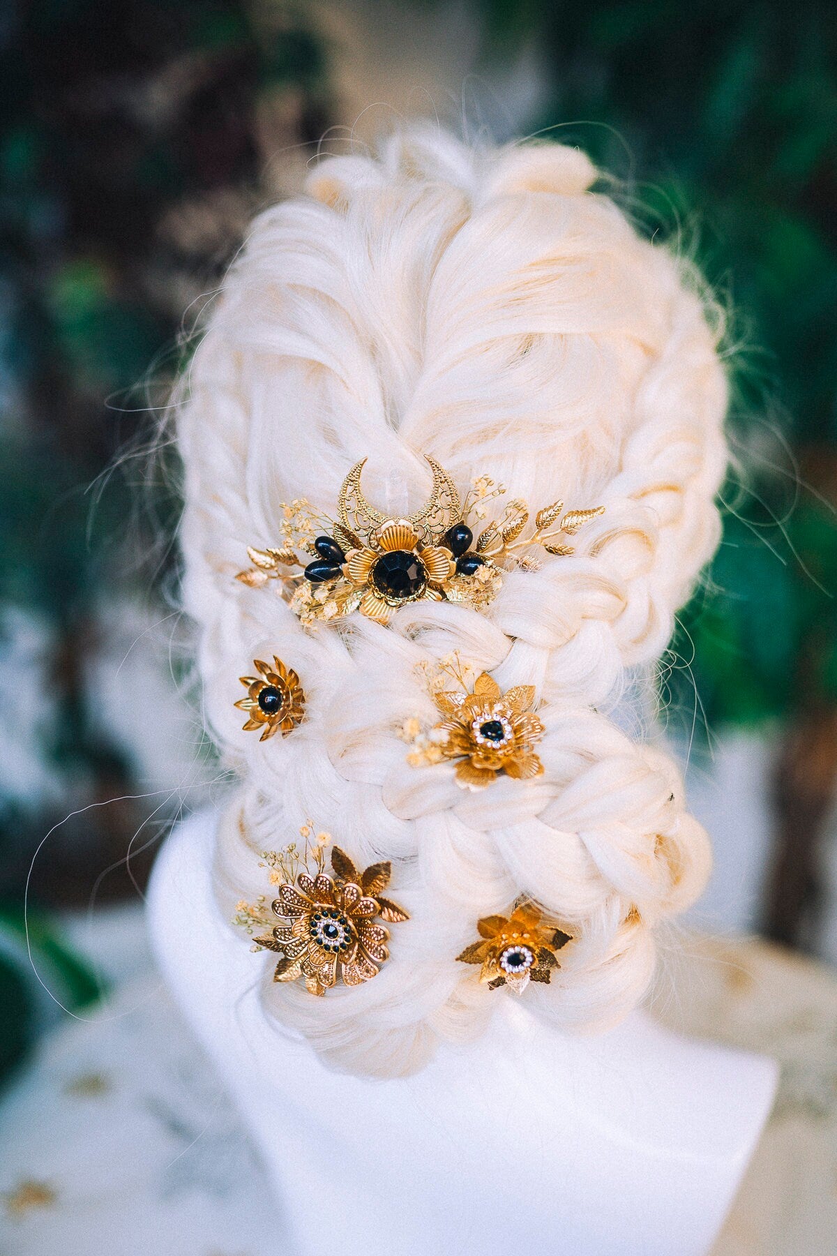 Boho Flower Hairpins Flower Hair Comb Prom Accessories Crystal Bridal Headpiece Prom headpiece Dried flower Hairpins Boho hair