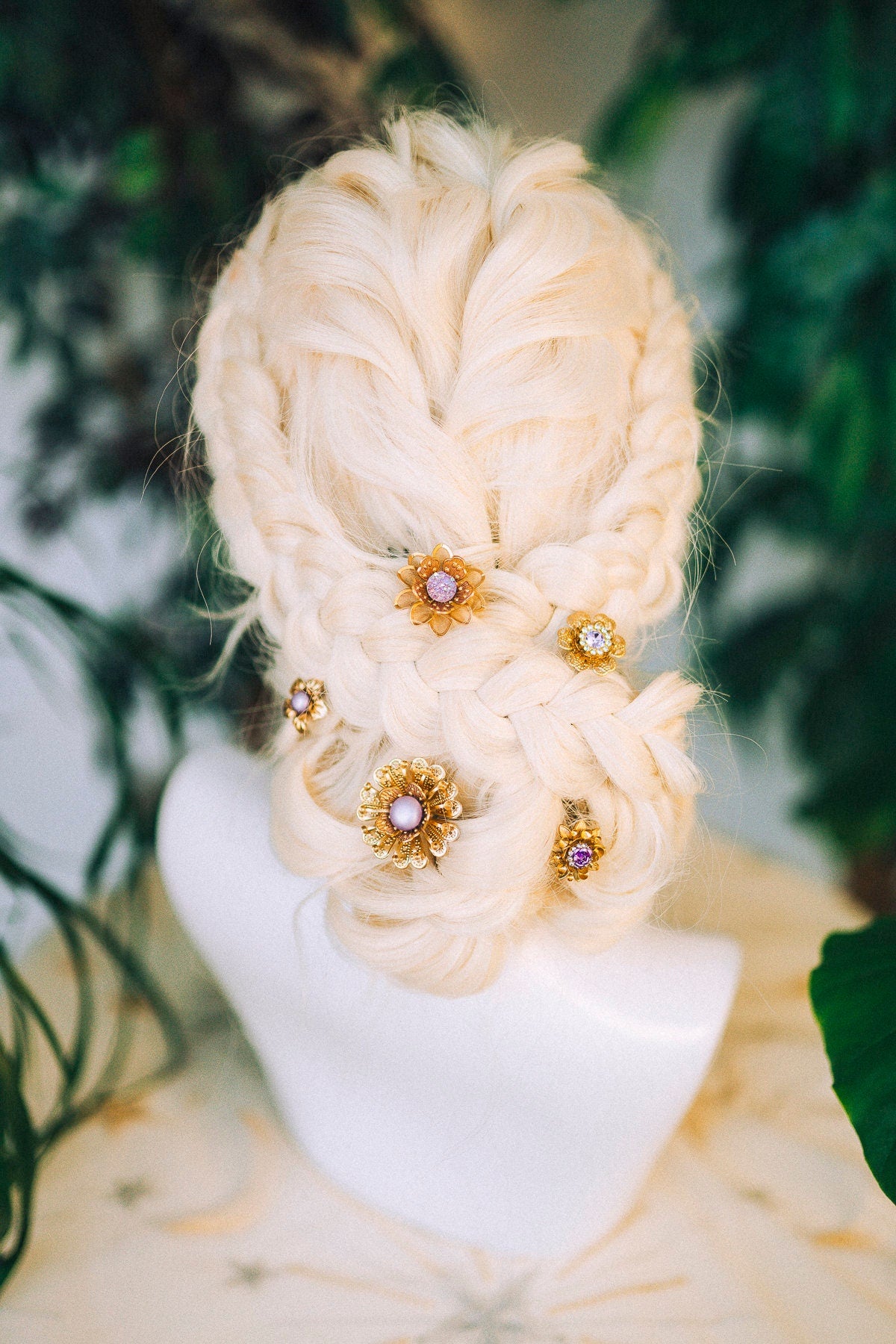 Boho Hairpins Flower Hair Comb Wedding Flowers Lavender Flowers In Hair Boho Bride Lavender Flower Crown Boho Chic Style Flower Hairpins