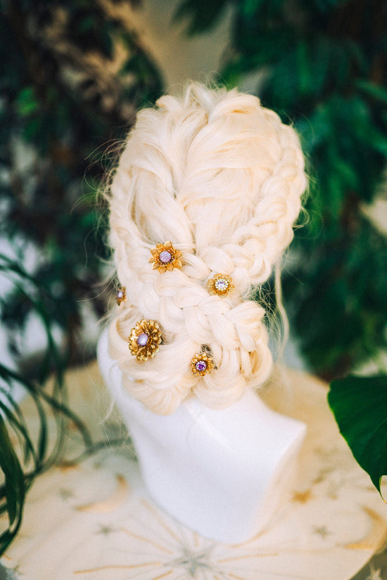 Boho Hairpins Flower Hair Comb Wedding Flowers Lavender Flowers In Hair Boho Bride Lavender Flower Crown Boho Chic Style Flower Hairpins