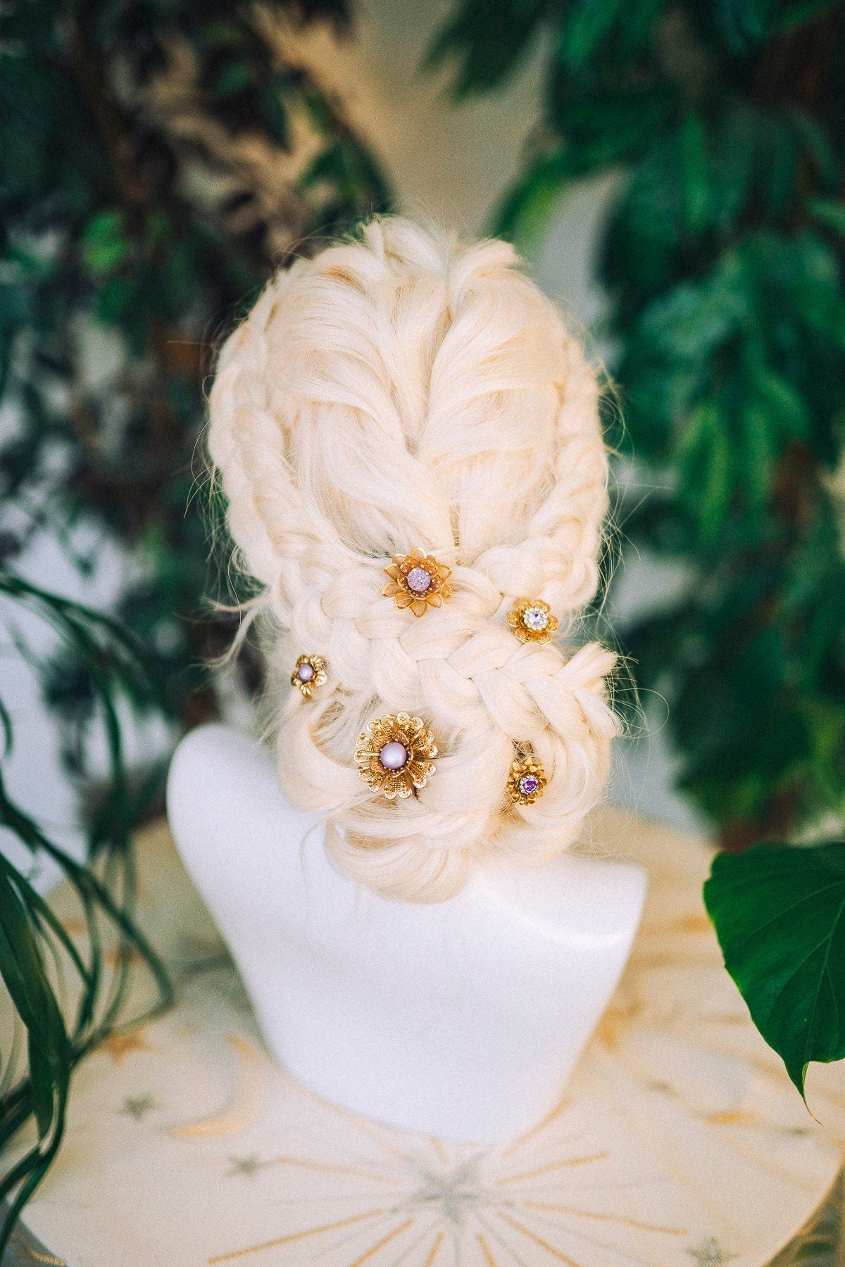 Boho Hairpins Flower Hair Comb Wedding Flowers Lavender Flowers In Hair Boho Bride Lavender Flower Crown Boho Chic Style Flower Hairpins