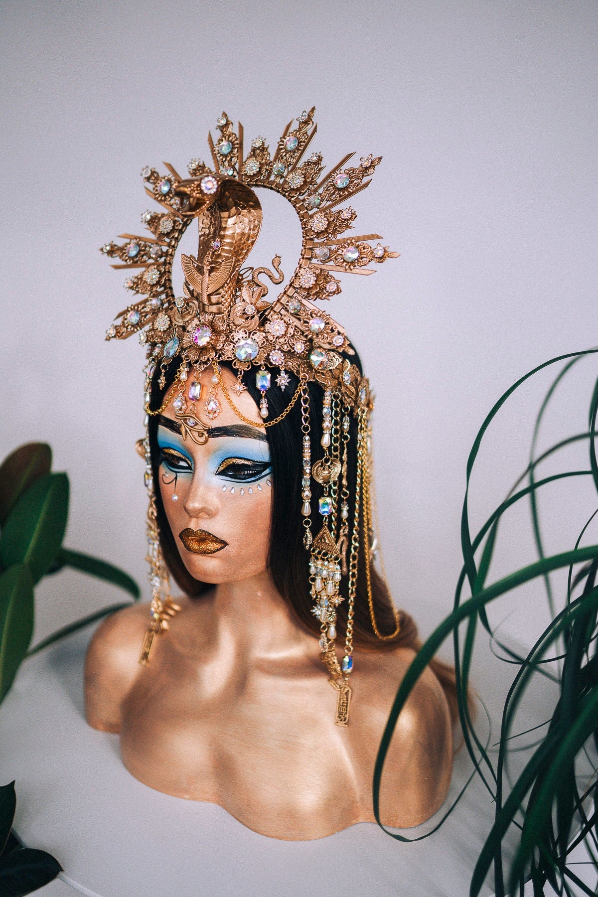 Gold Cleopatra headpiece