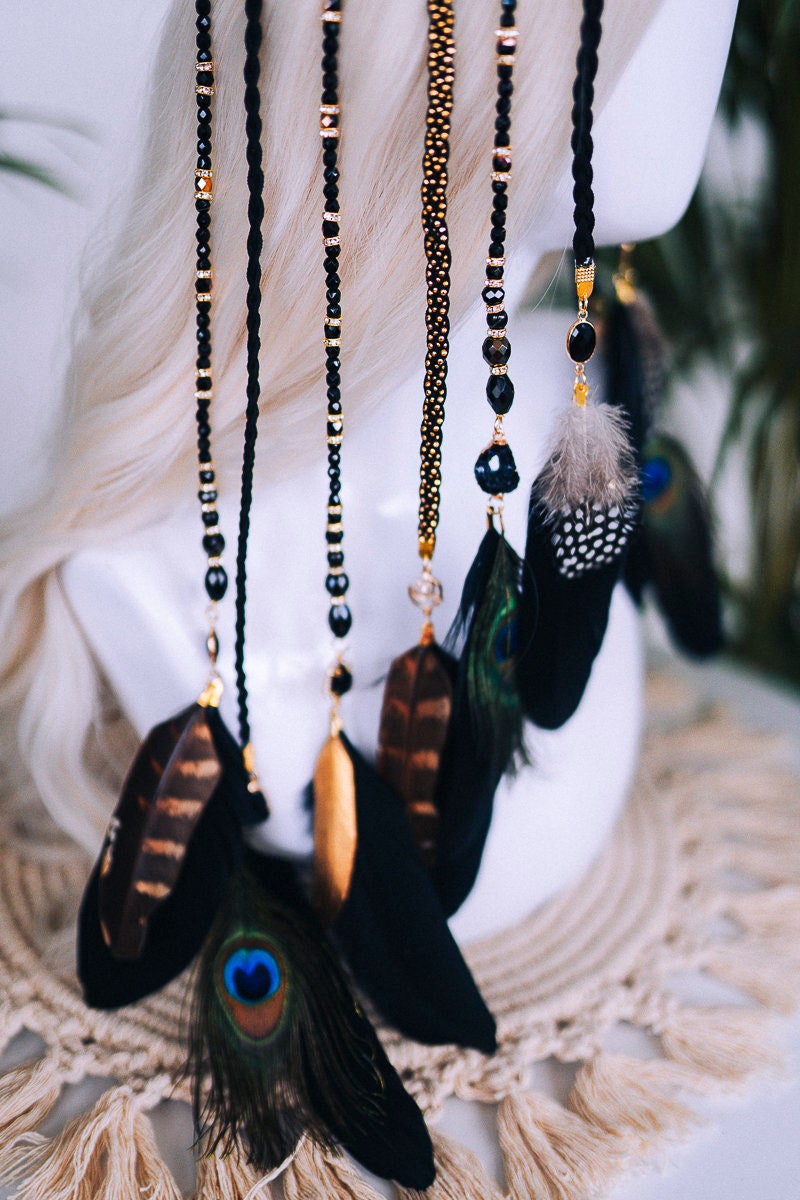 Boho Goddess Crown, Feather Headpiece, Festival Tiara, Celestial Halo, Gold Headpiece, Peacock Feathers, Mystic Queen, Ritual Crown