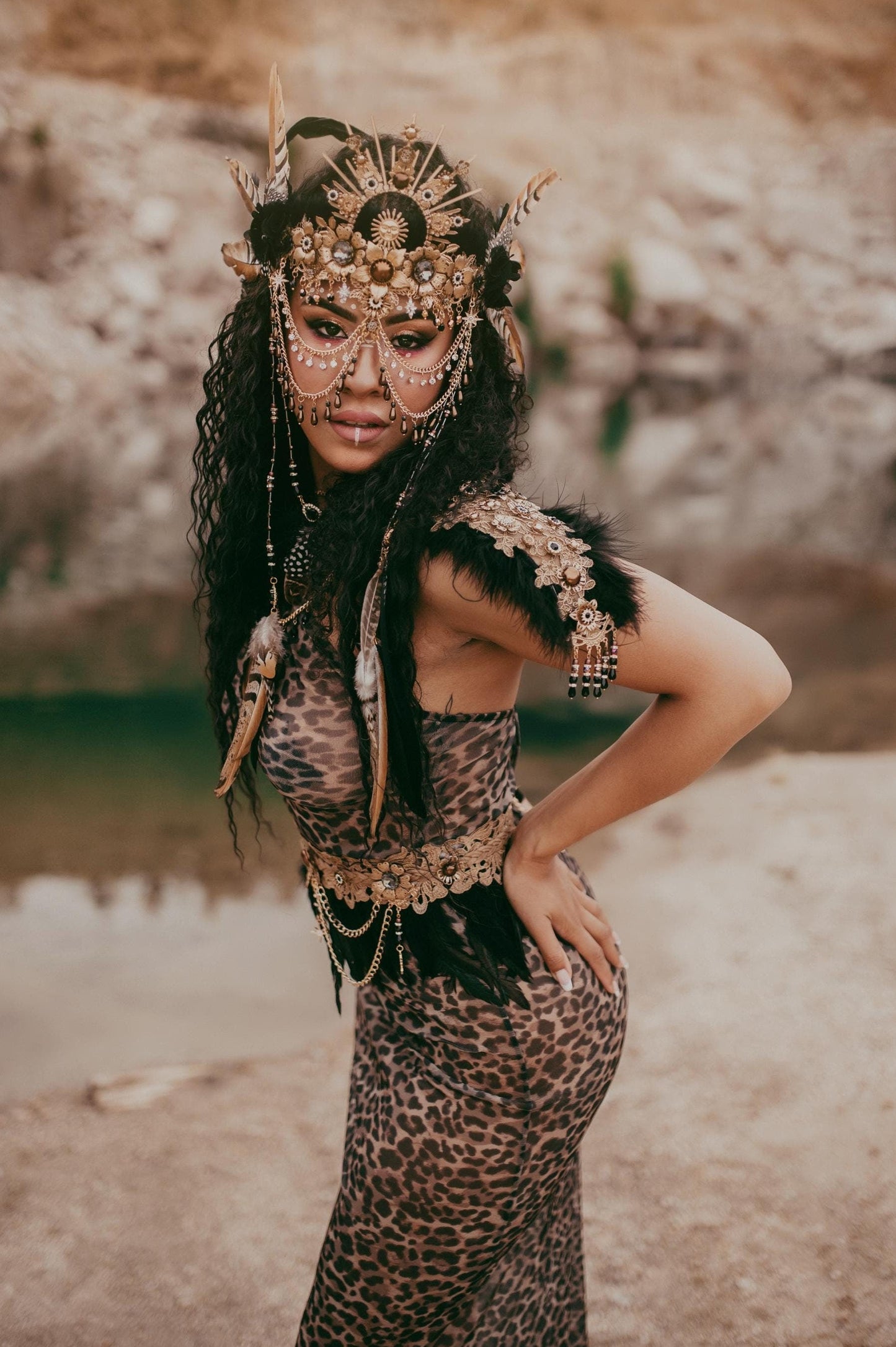 Boho style festival crown