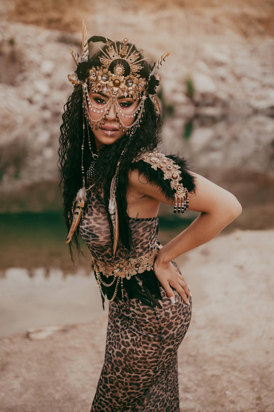 Boho style festival crown