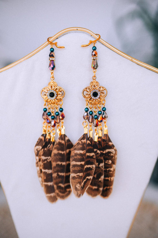 Tribal Shamanic Earrings, Festival Jewelry, Boho Goddess Accessories, Ethnic Statement Earrings, Handmade Bohemian Style